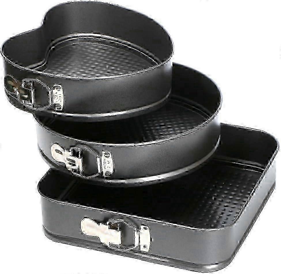 3 piece bakeware set, cake baking pan, baking pan, round, square and heart shape