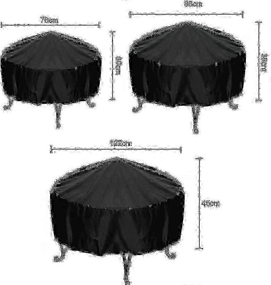 غطاء شواء دائري مقاوم للماء شديد التحمل لشوايات الحدائق الخارجية - مقاوم للأشعة فوق البنفسجية والماء LG ، متوافق مع شوايات الشواء المستديرة