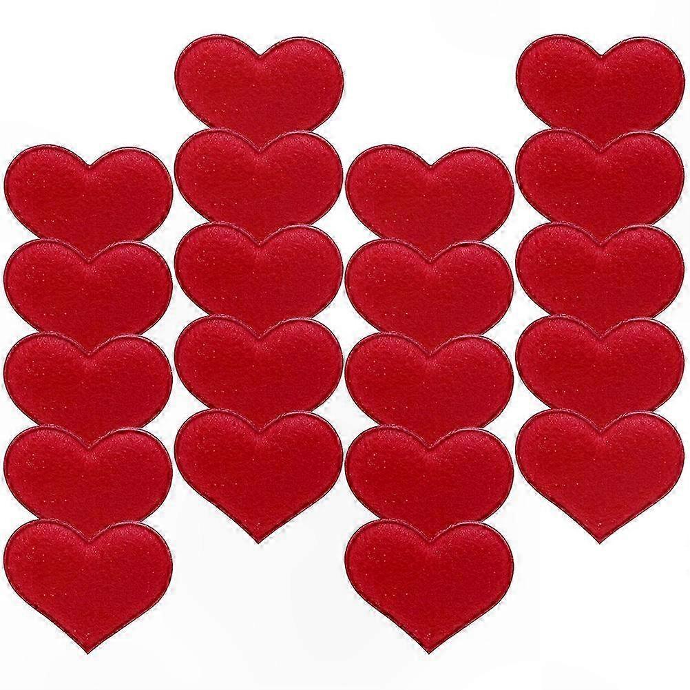 Heart-Shaped Felt Patches for Crafting, 6.5x6cm, 30 Pieces, Ideal for DIY Projects and Celebrations