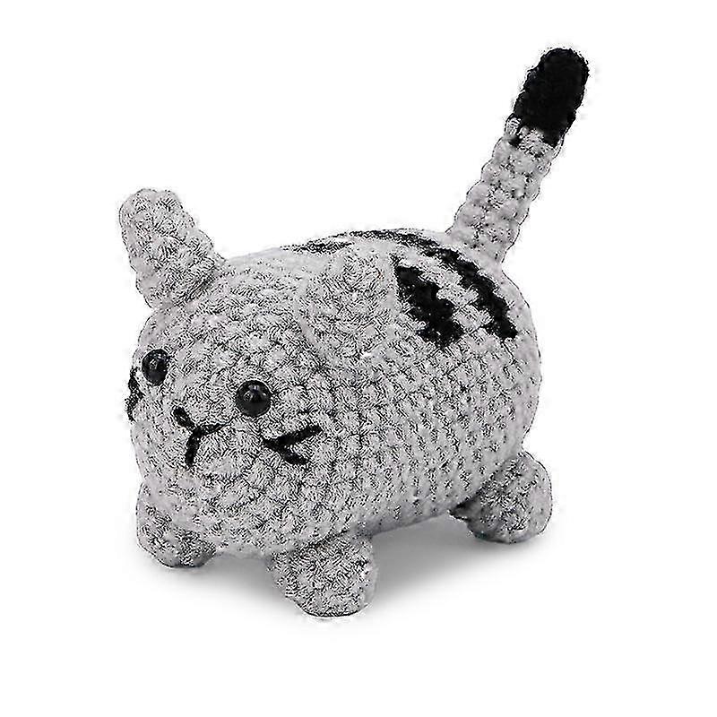 Crochet Cat Kit for Beginners With Video Tutorial Cotton Knitting Yarn Thread Needles Hooks Knit Tool Set DIY Craft