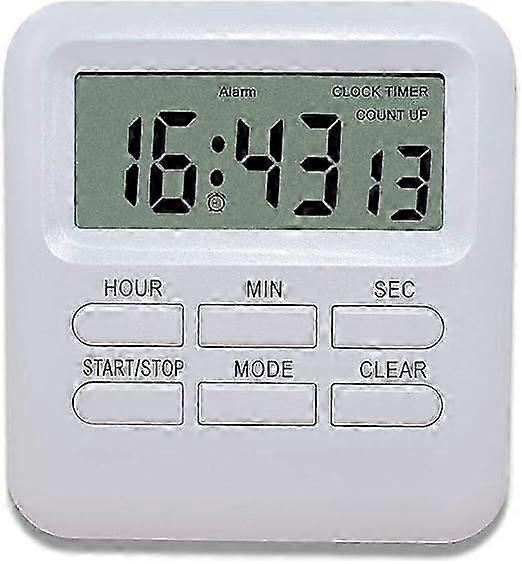 Digital Kitchen Timer with Clock and Alarm Function Magnetic Back