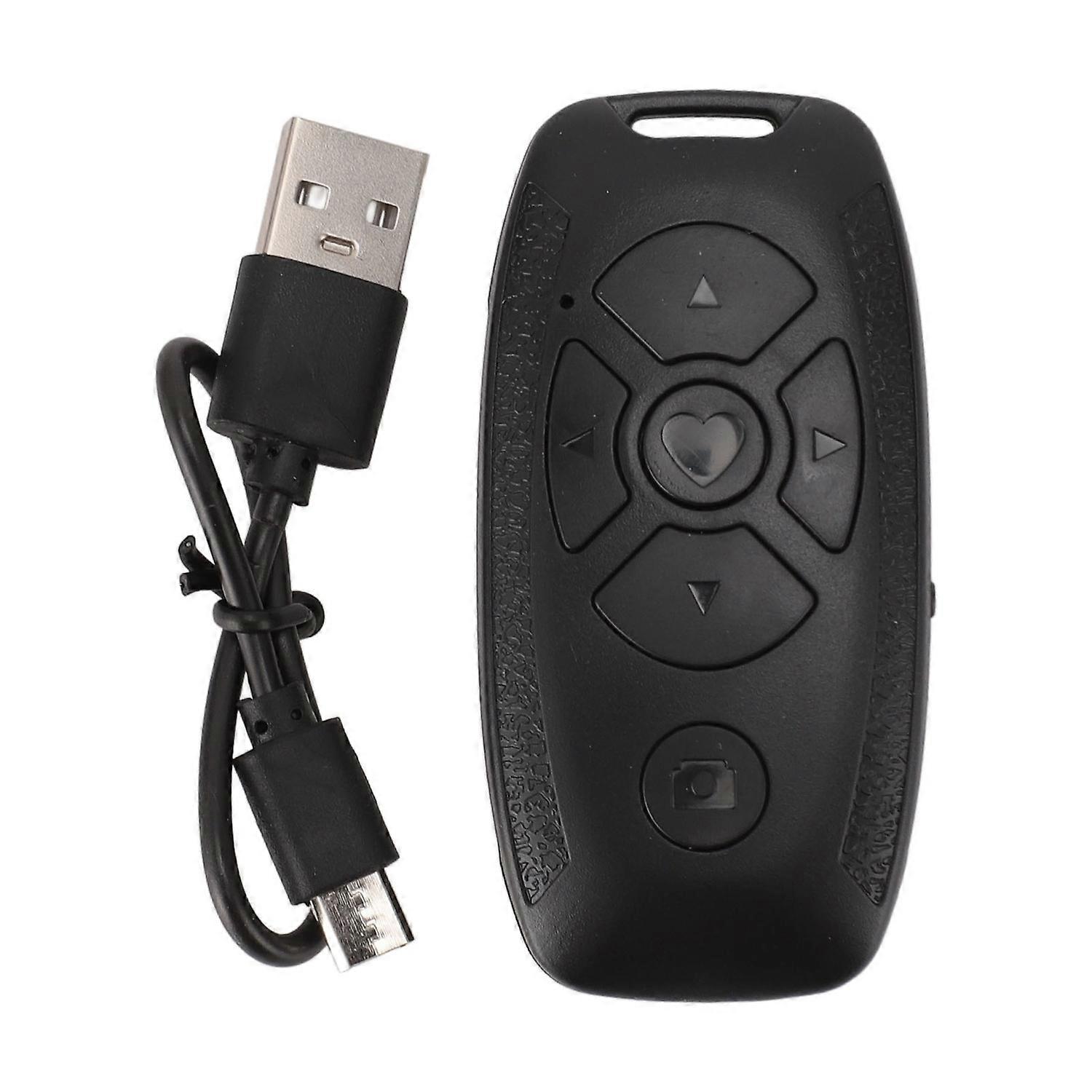 Bluetooth Remote Control Page Turner Wireless Hands Free Shutter USB Rechargeable for Camera