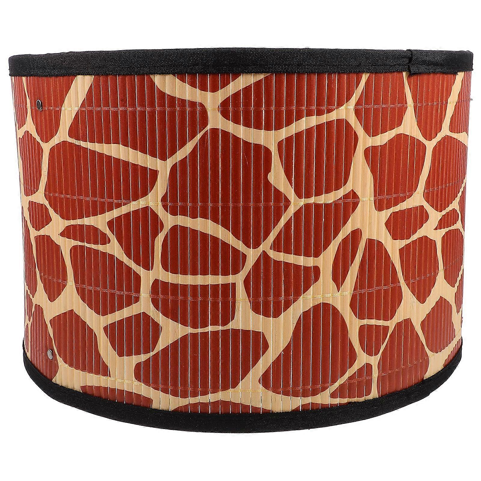 Decorative Lamp Shade Bedside Lamp Bamboo Lampshade Printed Lamp Cover No Power Cord