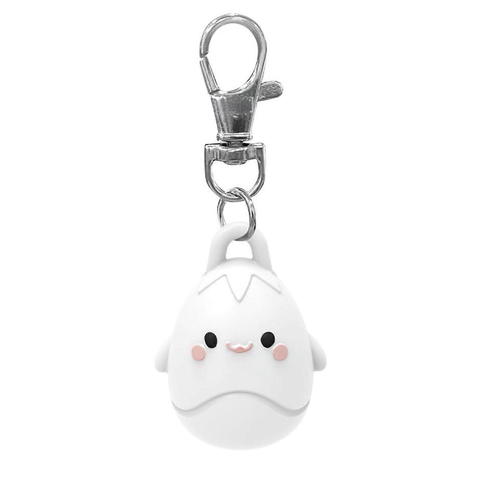 Cartoon Shaped Lip Gloss Protector Keychain Soft Silicone Accessory For Makeup Lovers And Style Enthusiasts  White