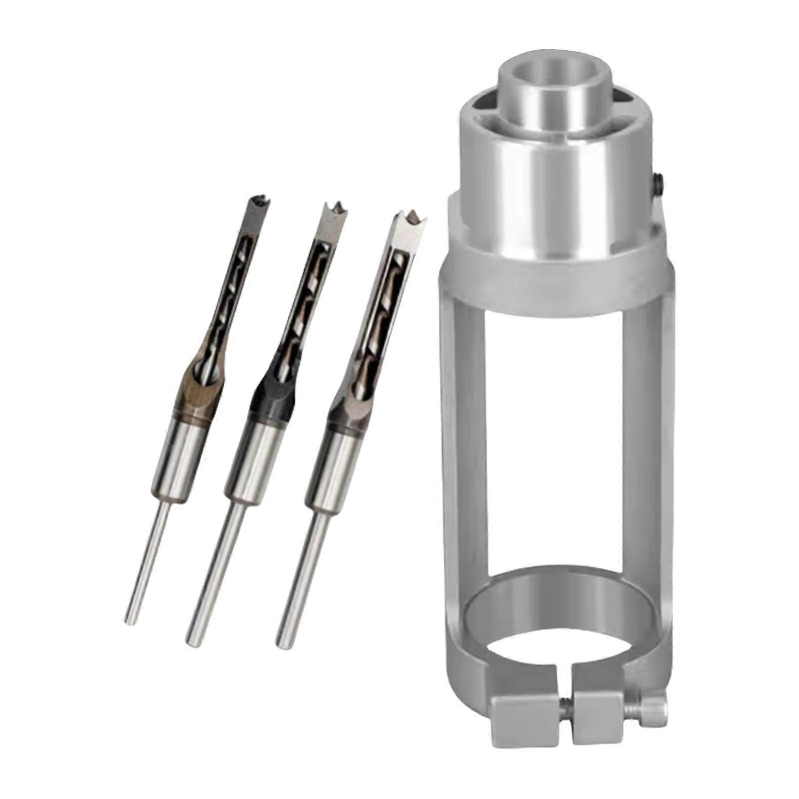 Practical Aluminum Drill Guide Sturdy Wood Drill Fixture For Smooth Boring Applications On Wood Materials Multicolor