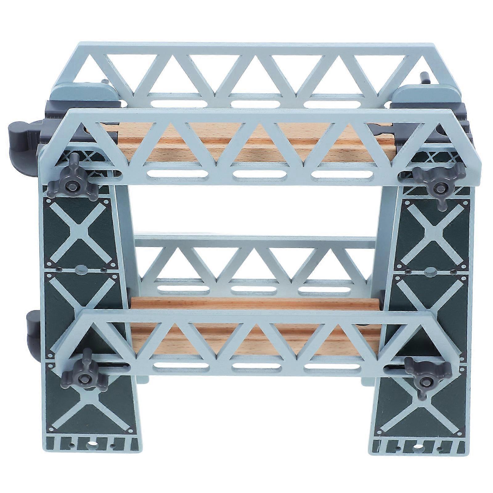 Wooden Train Bridge Model for Kids Train Scene Layout