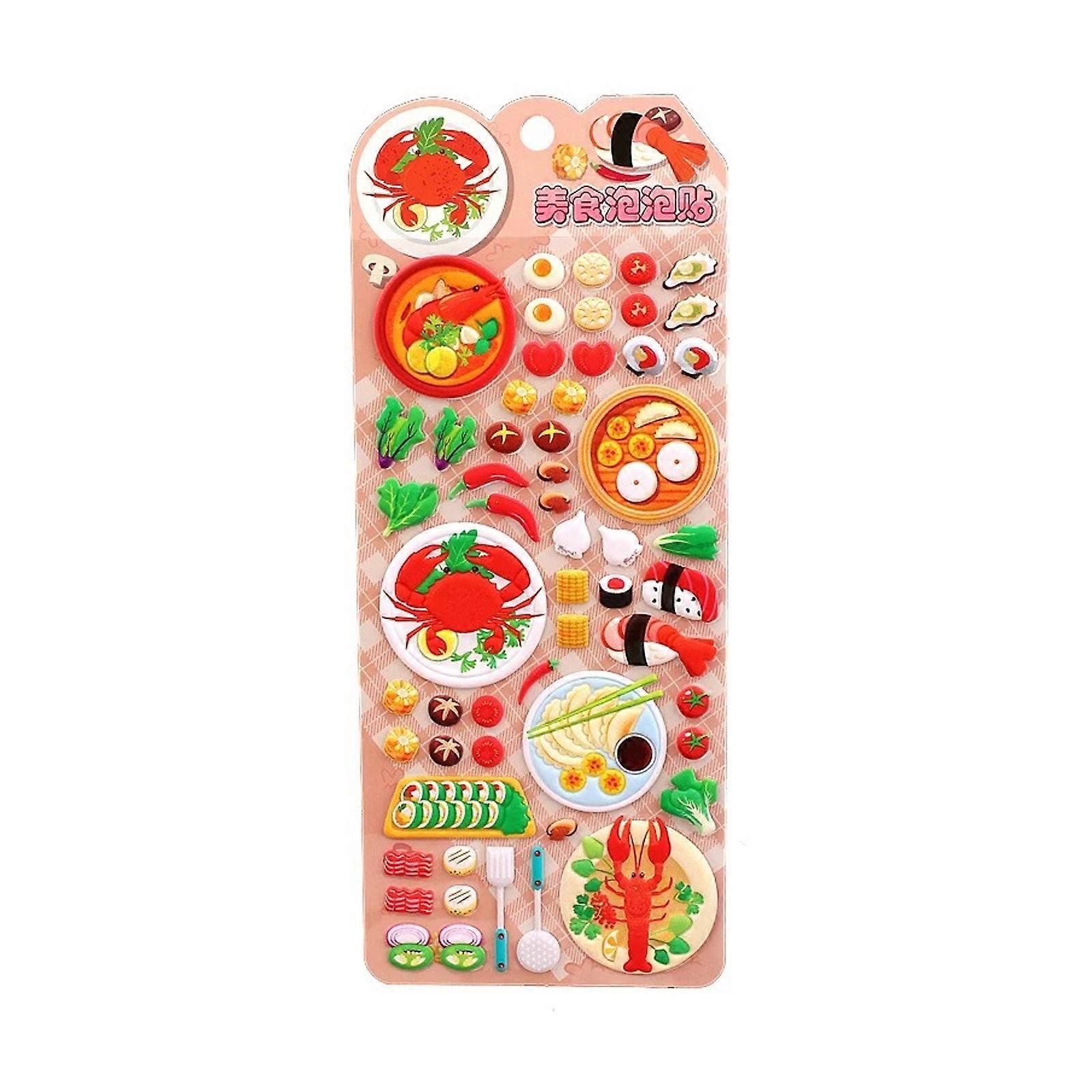 Assorted Pizzas Shaped Sticker 3D Textured Surfaces Safe For Children Classroom Art Projects Multicolor