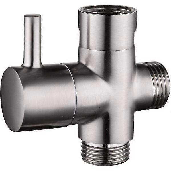 Solid Brass 3-Way Valve G1/2" Hand Shower Shower Components Universal Coupling, Brushed Nickel YC