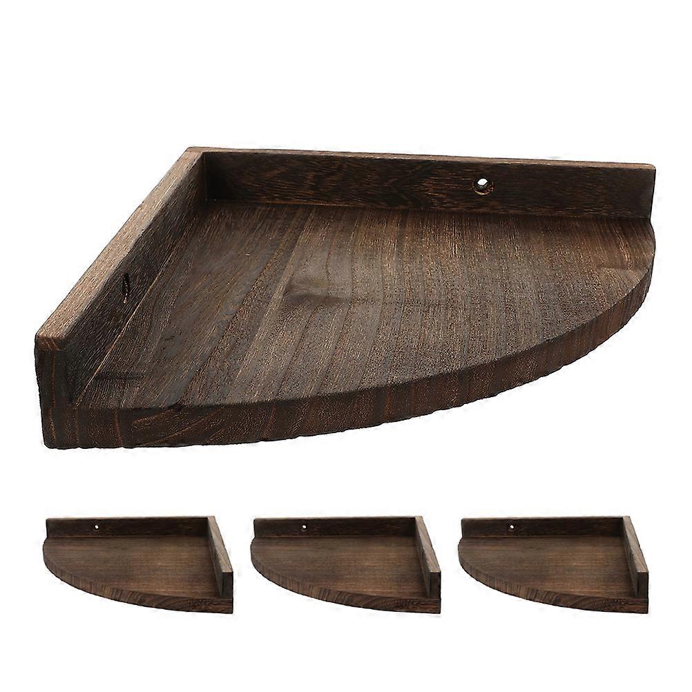 Corner Shelf Floating Shelf for Storage 4Pcs Rustic Wood Wall Mounted Racks