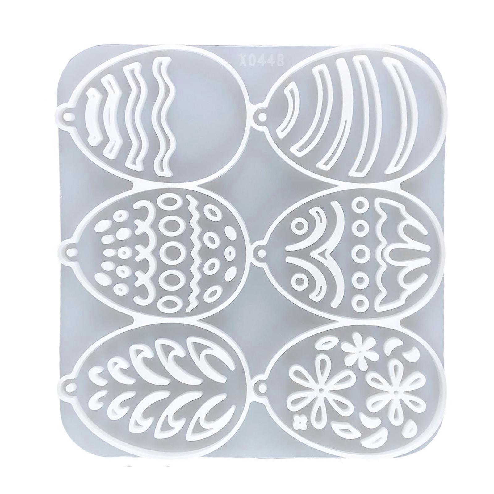 Delicate Colorful Eggs Keychain Mold Customized Colorful Eggs Keychains Creating Mold Stylish Silicone Pendant Moulds Multicolor