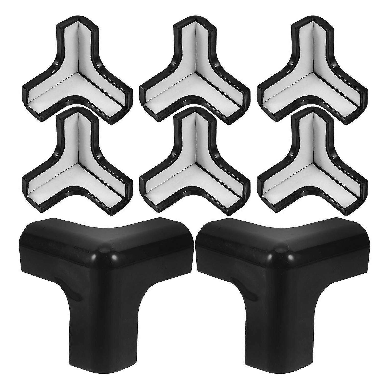 Baby Proofing Corner Guards Soft Edge Guards for Coffee Table 8Pcs Black PVC