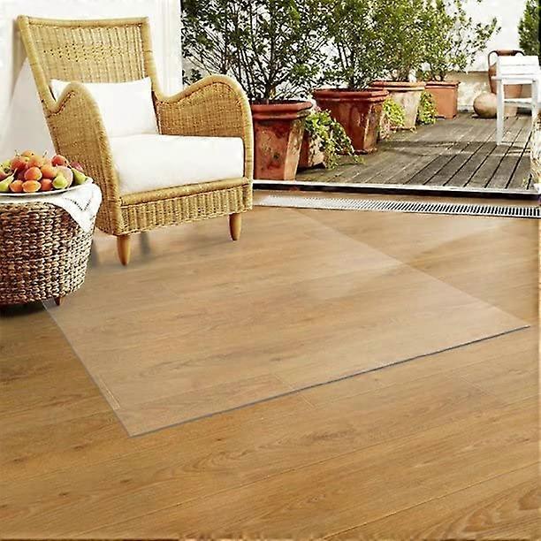 Transparent Carpet Protector Vinyl Floor Mat, Rectangular NoiseReducing Chair Mat for Hard Floors, 3.1x8.2ft