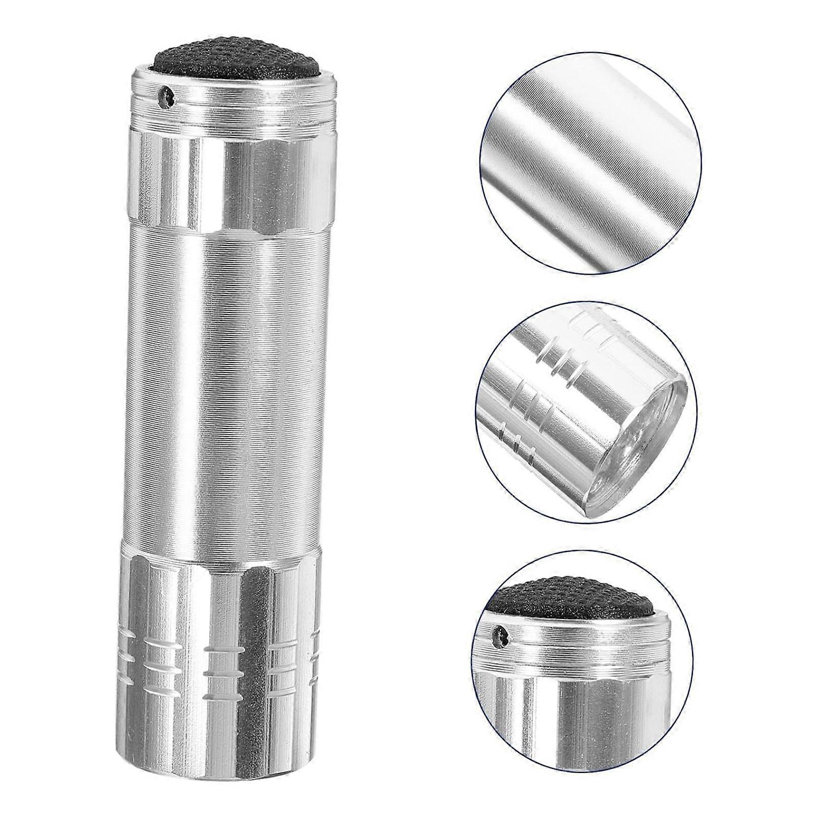 Concealed Compartment for Valuables Practical and Convenient Discreet Space for Cash and Jewelry in a   Flashlight  silver