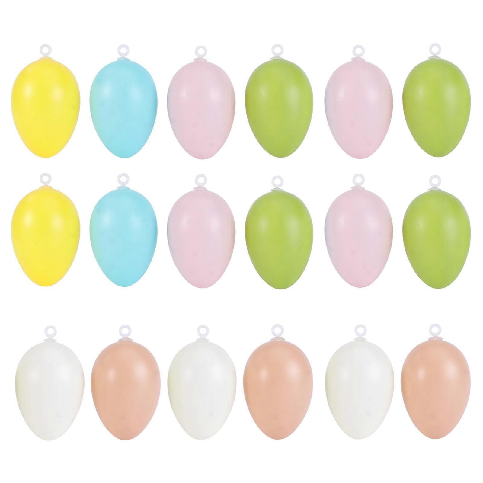 30pcs Paintable Easter Egg Decorative Plastic Egg Pendant Party Decorations