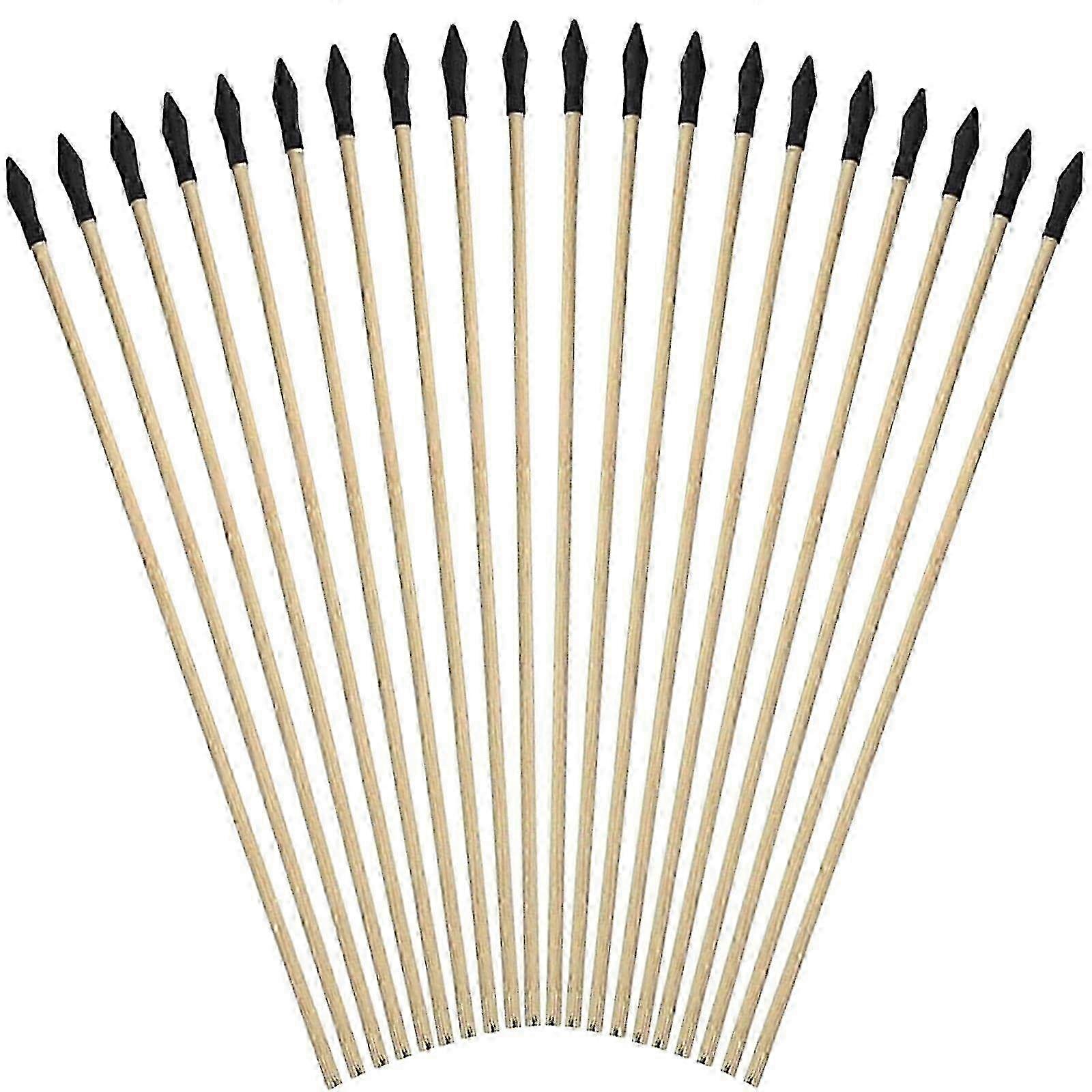 Pack de 20 flèches en bois, 's Arrows Archery, Flèches de remplacement avec pointe en caoutchouc