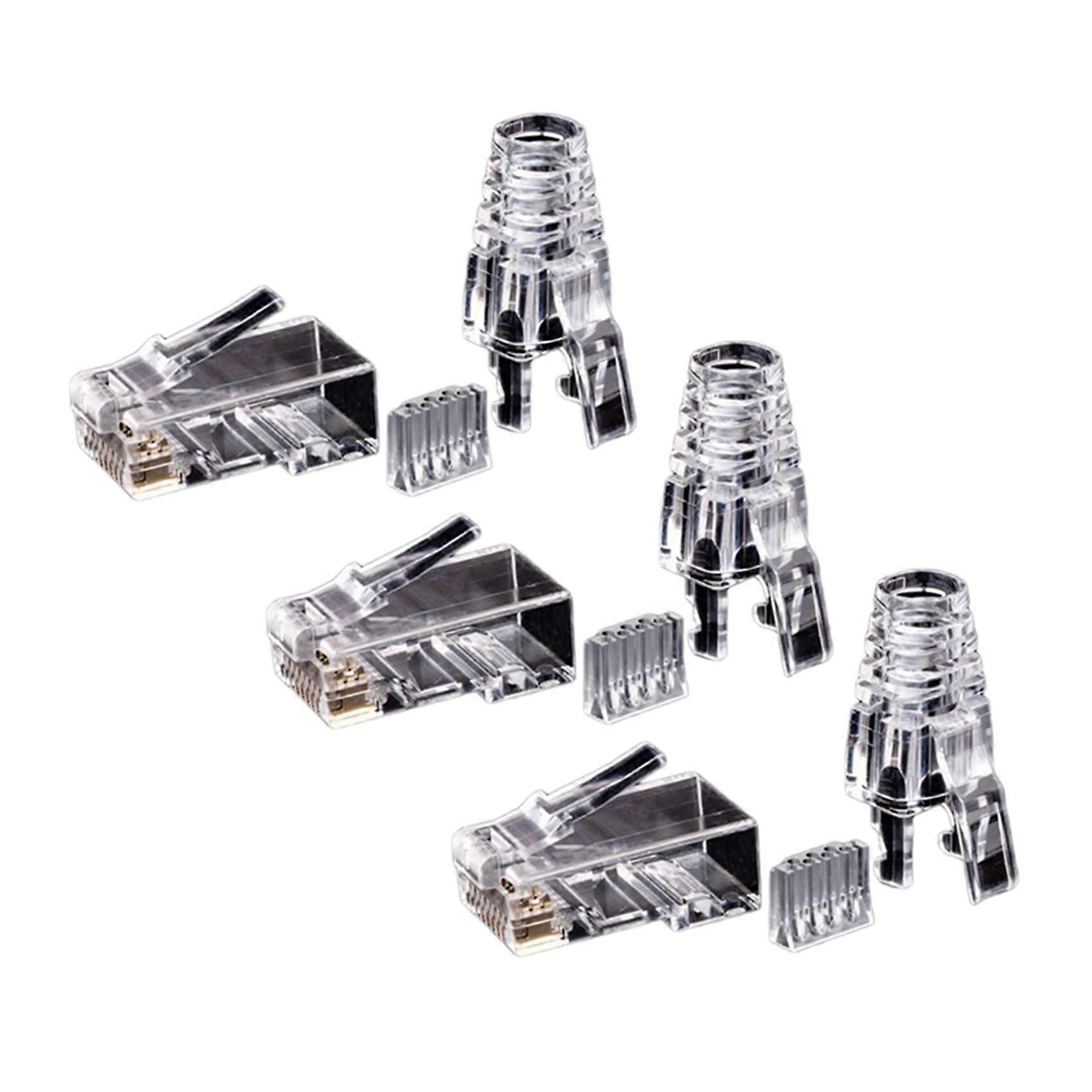 150Pcs Cat6 RJ45 Connector UTP Cable Ethernet Jack 8P8C Network CAT 6 Modular Plugs with 6.5mm RJ45 