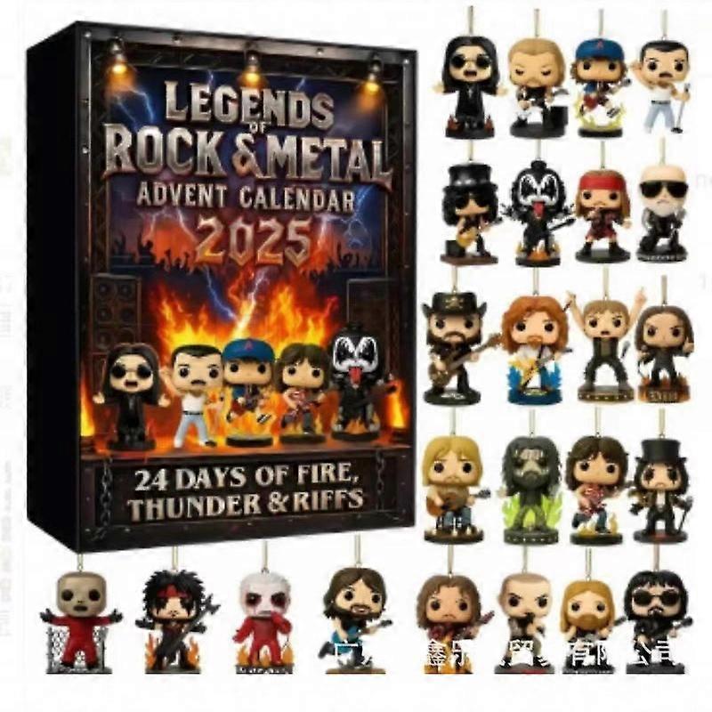 LEGENDS ROCK&METAL ADVENT CALENDAR 2025 Christmas Advent Calendar Blind Box Keychain Customization
