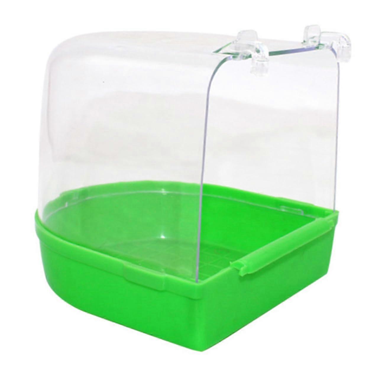 Bird Bath for Cage with Cover Easy Install for Canary Budgie Parrot and Small Birds