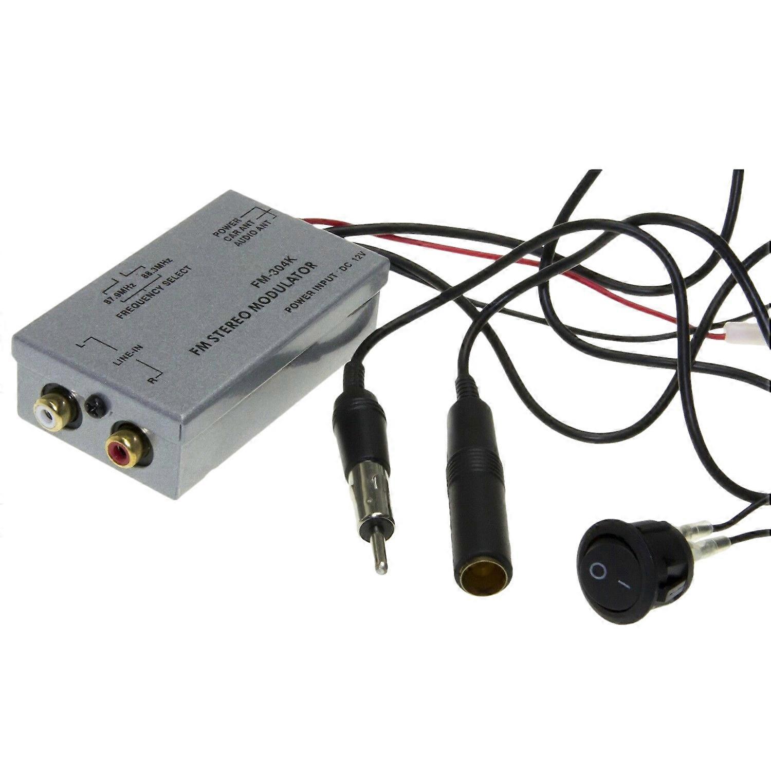 Universal Fm Modulator Stereo Mp3 Auto Antenne Bilradio Aux Adapter