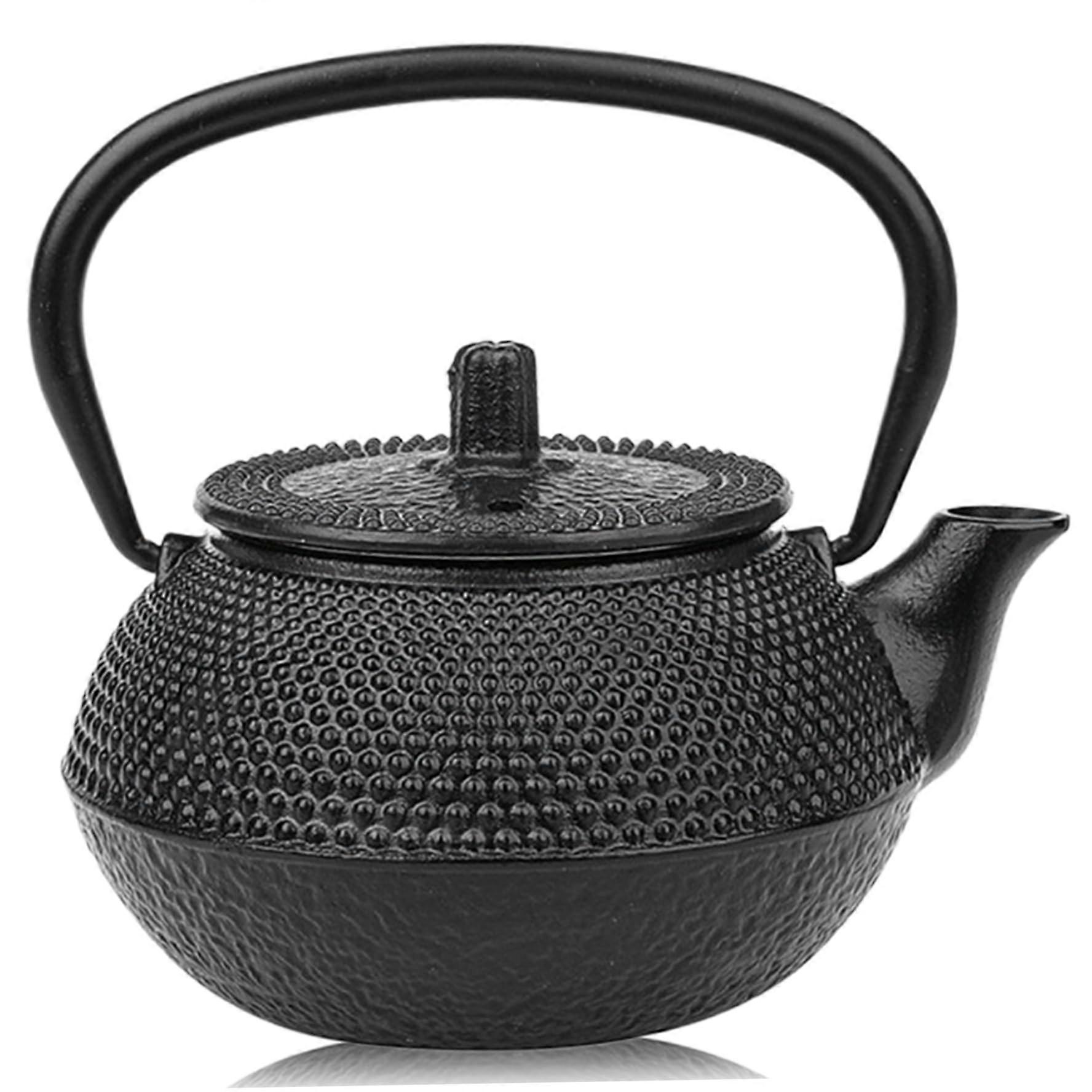 Japanese Cast Iron Teapot with Infuser 10oz Matte Black for Loose Leaf Tea and Stovetop Use