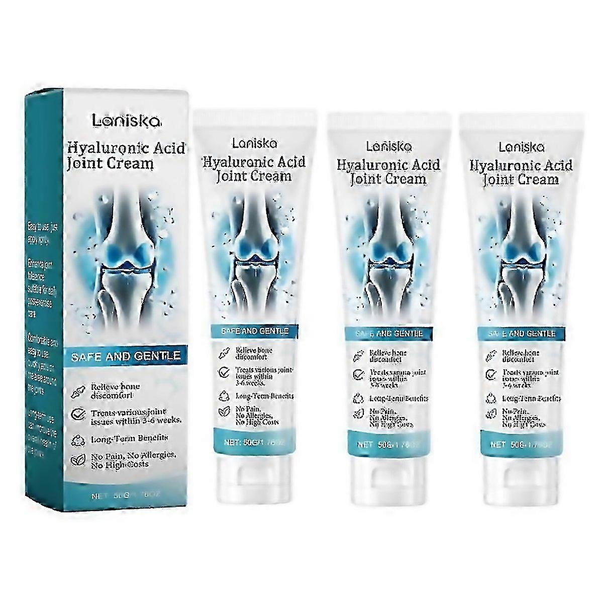 1-3X كريم المفاصل بحمض الهيالورونيك ، كريم تدليك المفاصل بحمض الهيالورونيك ، جل العناية بالمفاصل والعظام المتقدم للظهر والرقبة واليدين والركبتين - HF