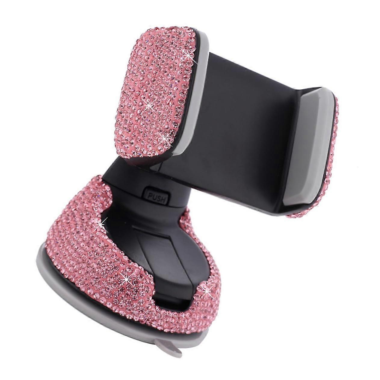 Bling Car Phone Holder for Dashboard with MultiAngle Adjustment Compact Scratch Mount for Women