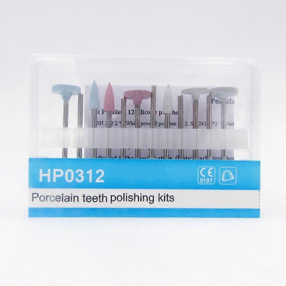 12pcs Porcelain Polishing Kit HP0312 with MultiSize Heads for LowSpeed Dental Tools
