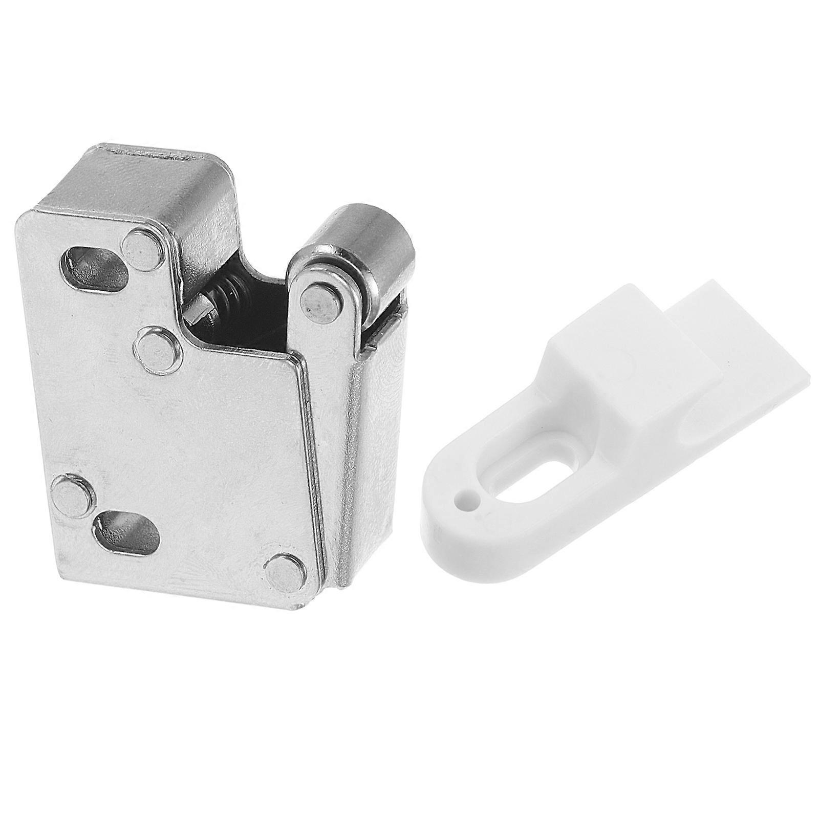 Cabinet Push Latch Door Rebounder Push to Open Catch Silver 2.90X2.50X1.10CM Self-Rebounding Ball Catch Lock 1Pack