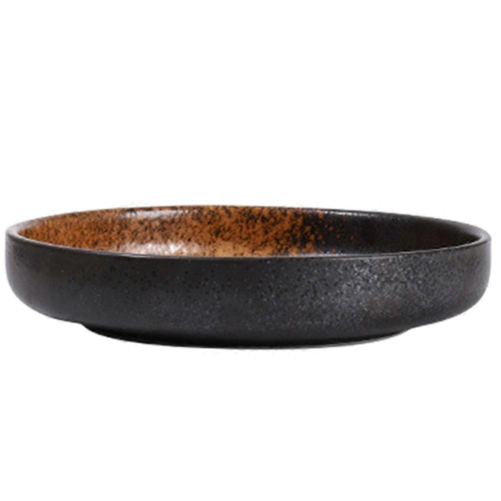 Ceramic Serving Dish Plate for Restaurant Food Serving 3Pcs Black