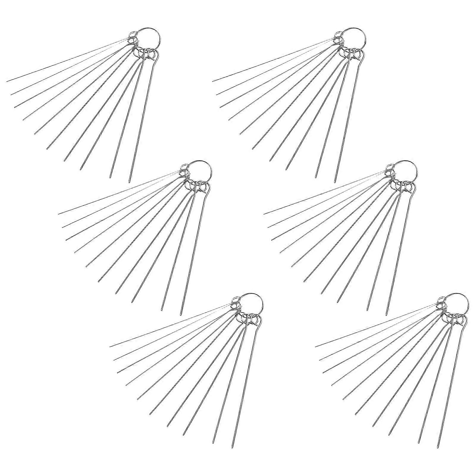 Welding Torch Tip Cleaner with Stainless Steel Needles for Precise and Durable Use 6pcs Silver