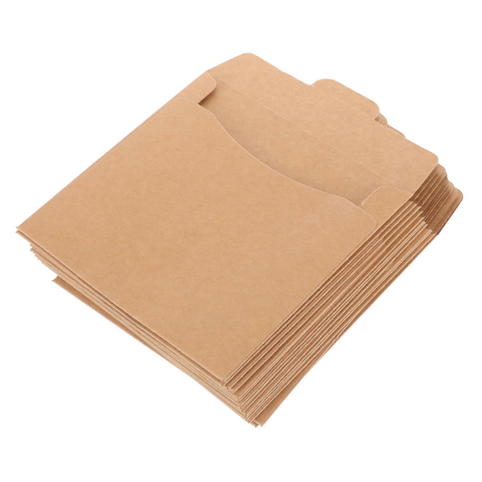 50pcs Kraft Paper CD DVD Sleeves with ScratchResistant Protection for Secure Disc Storage