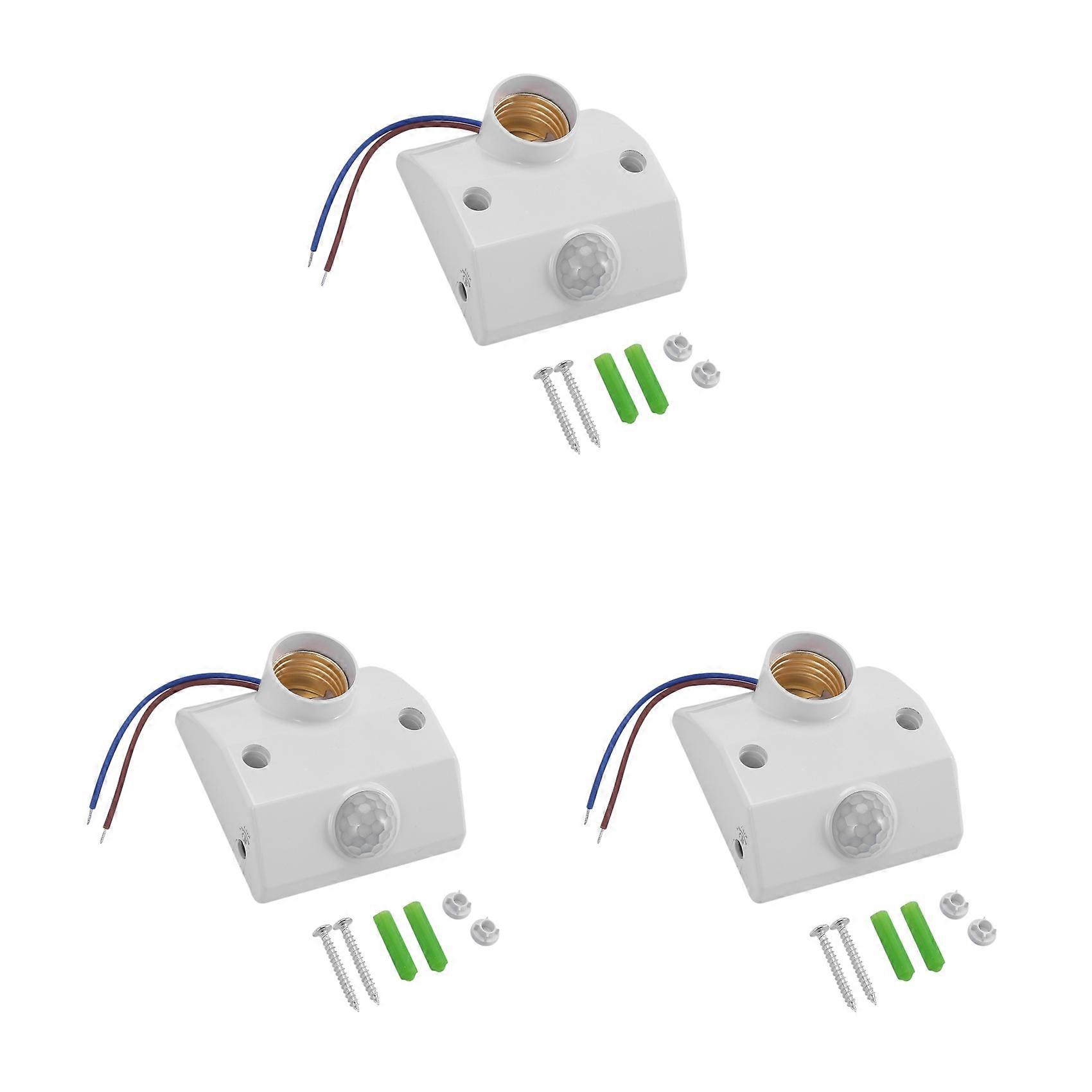 3X Base Socket IR Lamp Bulb Movement Detector