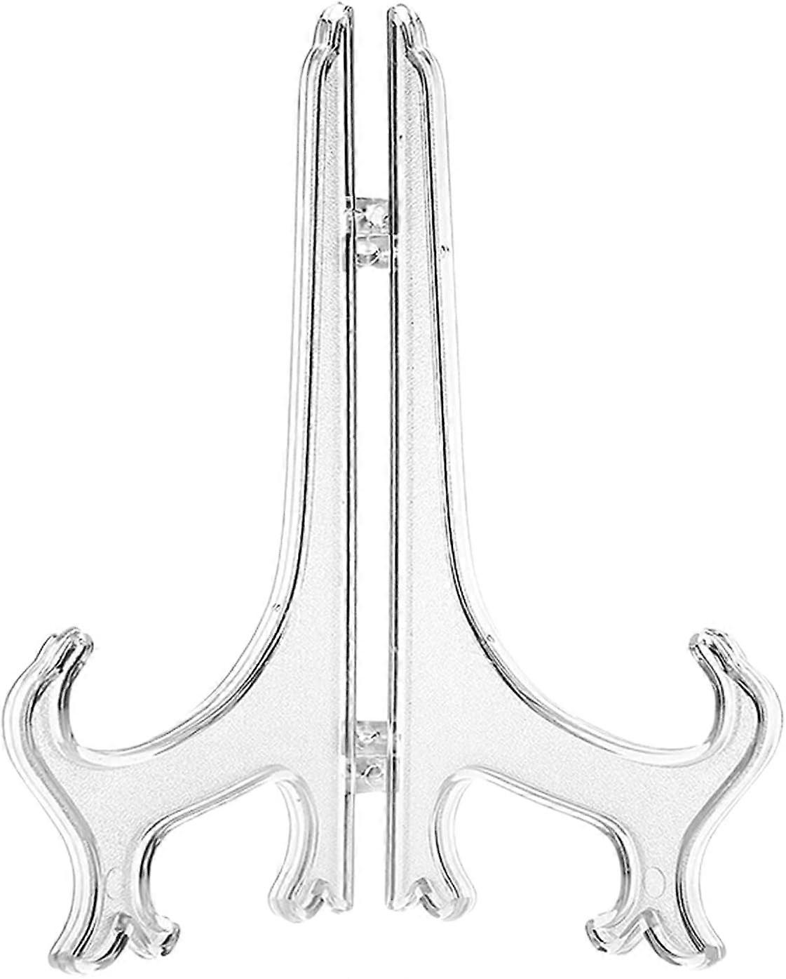 5 Pcs Clear Plastic Plate Display Stand 3 Inch Photo Frame Holder for Artwork and Decorative Plates