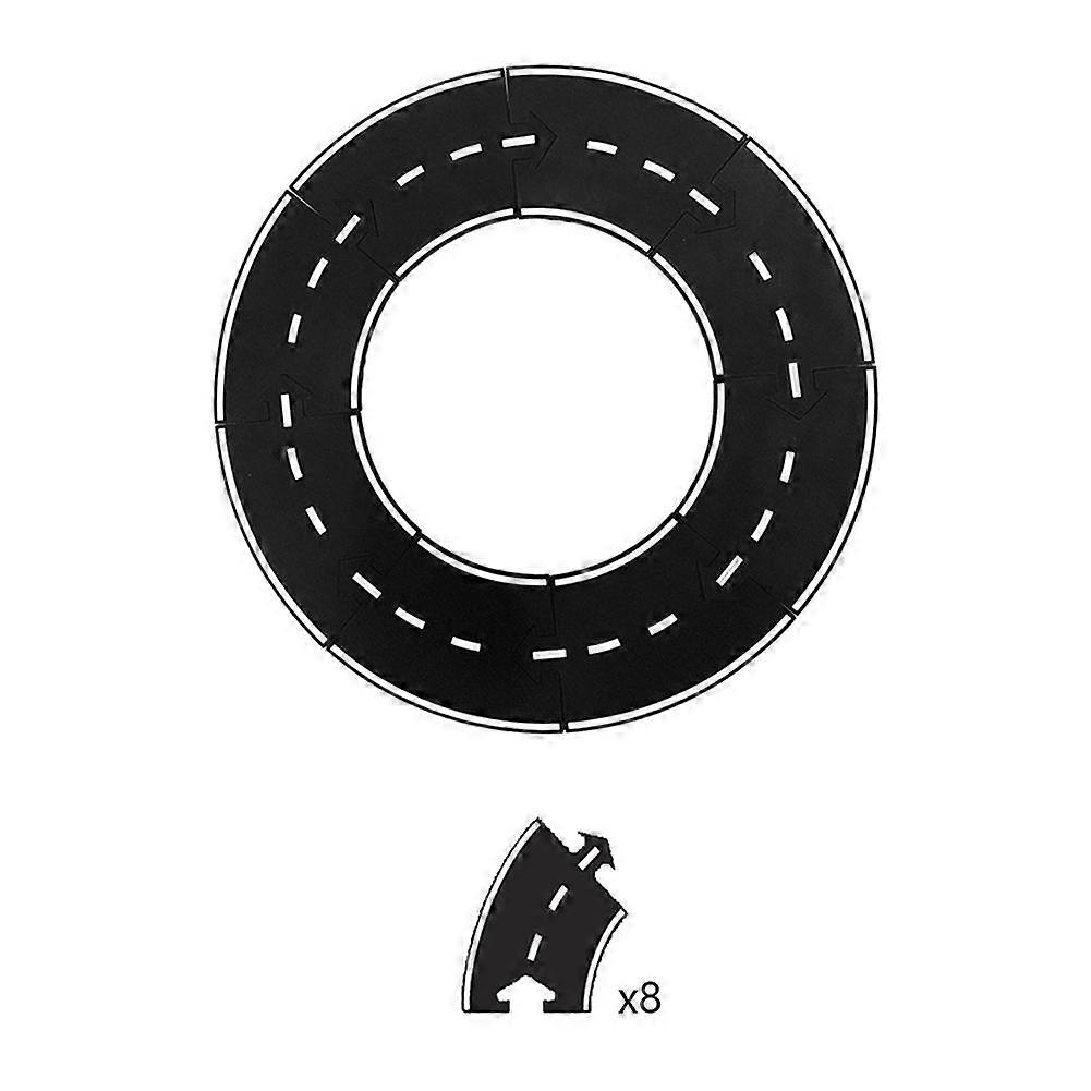 Flexible Rubber Road Puzzle Track Pieces,Flexible Expressway Circuit Set Toy,