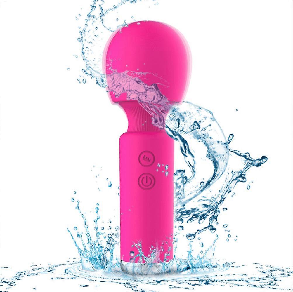 Vibrating Soft Touch Wand, Scheam 10 Vibration Settings , Waterproof (Rose Red)