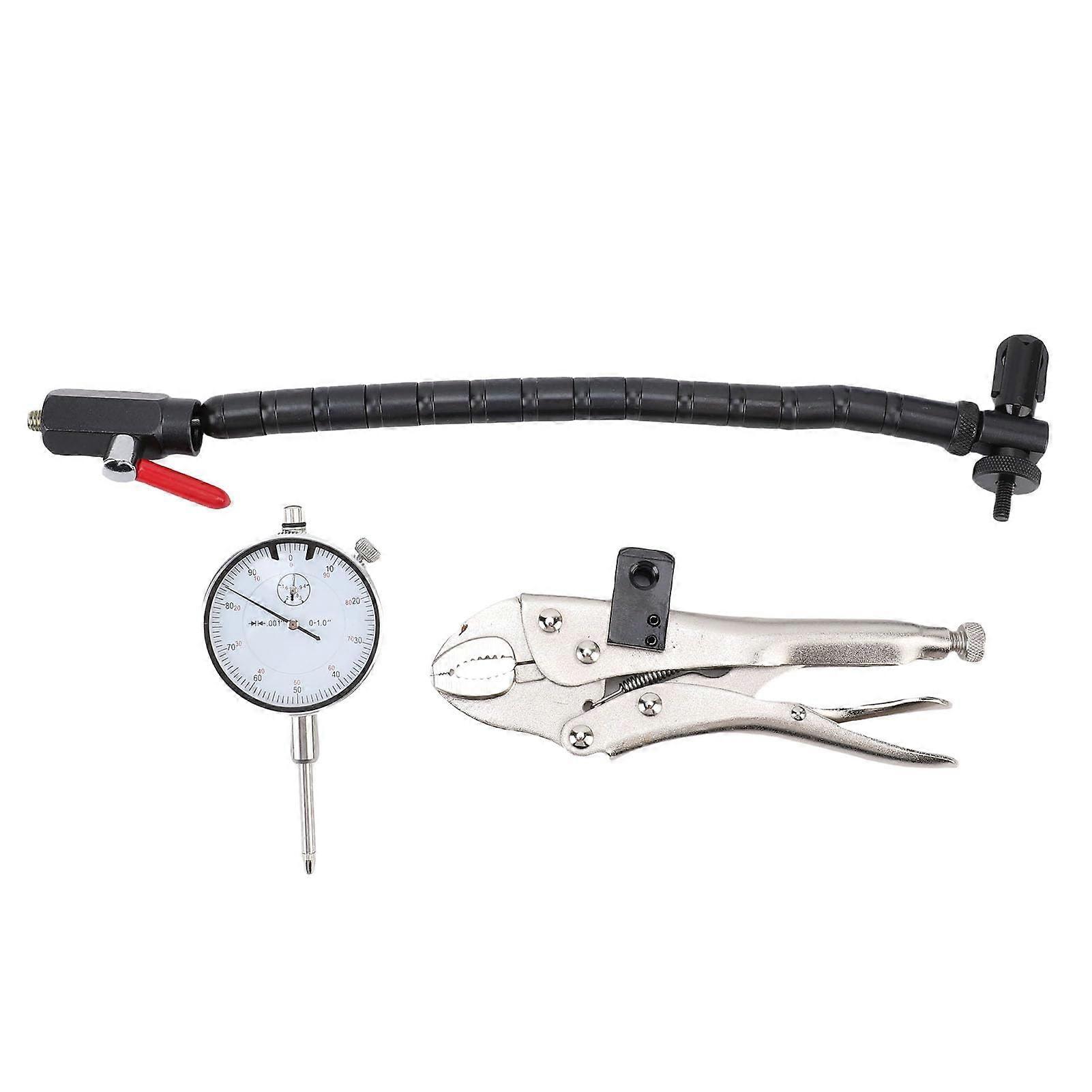 Brake Rotor and Ball Joint Runout Gauge Set with Precision Dial Indicator, 360° Rotatable Arm