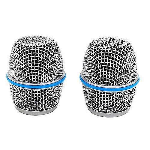 2 Pack Replacement Grille with Blue Ring for Shure Beta 87A – Protects Capsule and Reduces Noise
