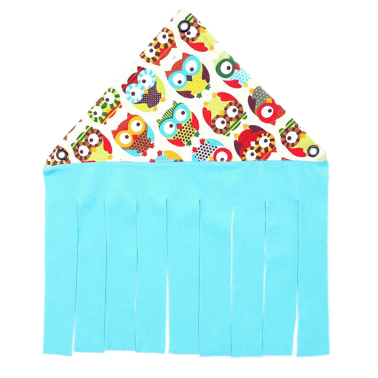 Corner Hideout Nest Small Animal Hideout Bed Gray Fringe Canvas Breathable and Comfortable 1Pack