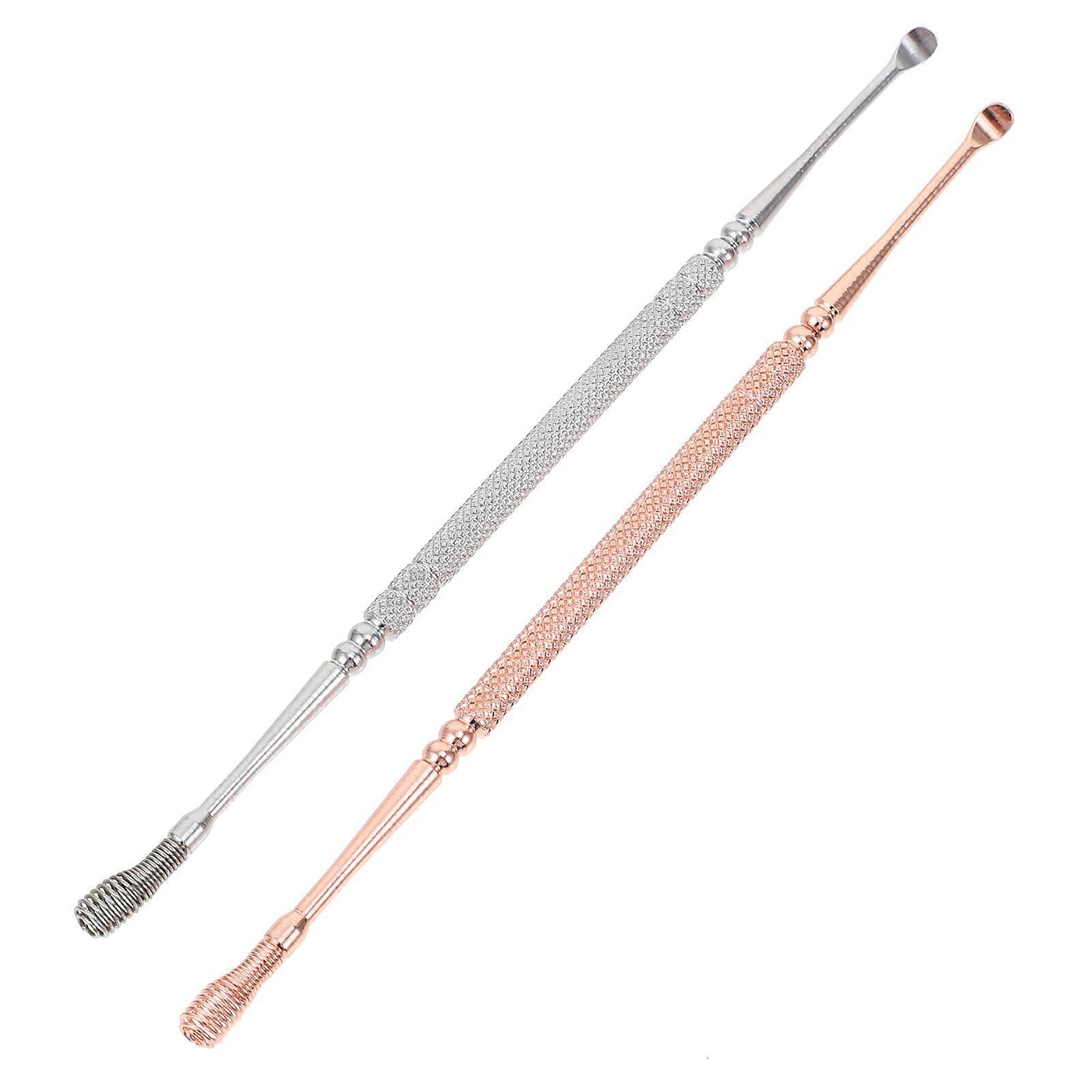 Double Head Spring Ear Pick Set for Ear Cleaning 1Set Portable Assorted Color