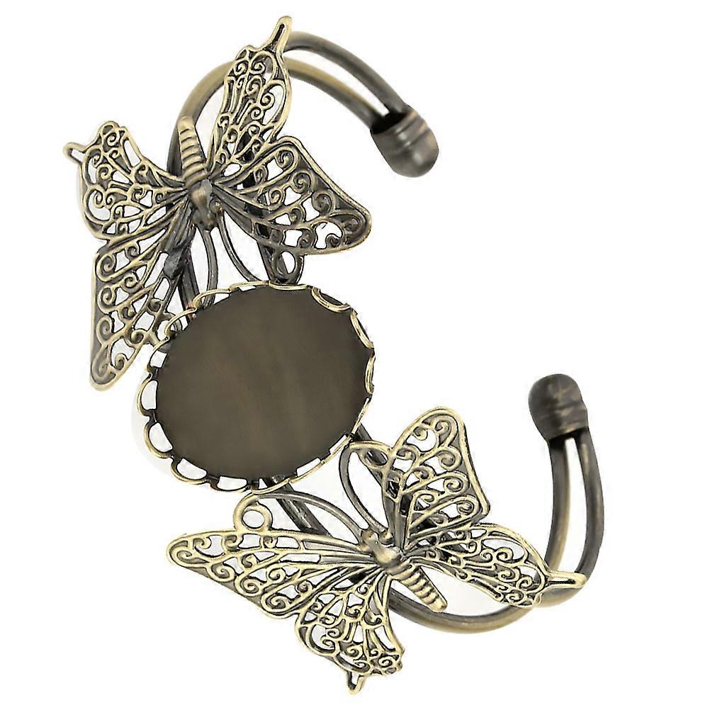 Jewelry Bracelet Copper Butterfly Bangle Base for Time Patch