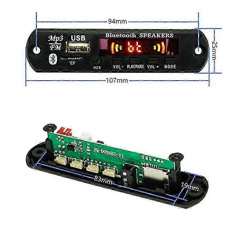 25-26 USB MP3 Module Bluetooth 12V MP3 WMA Decoder Board Audio Module FM AUX USB TF Radio for Car Remote