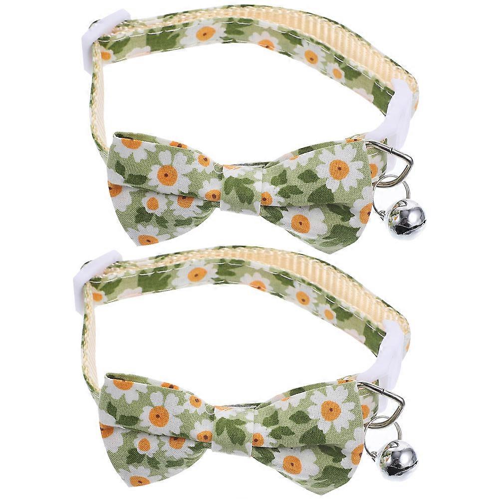 Bow Tie Cat Collar with Bell Pet Collar 4Pcs Adjustable Cat Accessory