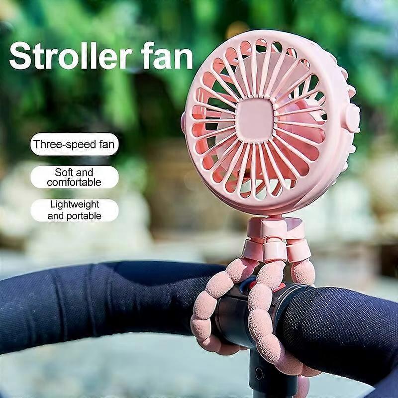 1 PCS Multi-functional Stroller Handheld Mini Fan Portable USB Charging Octopus Stand Variable Styling outdoors Folding Fan