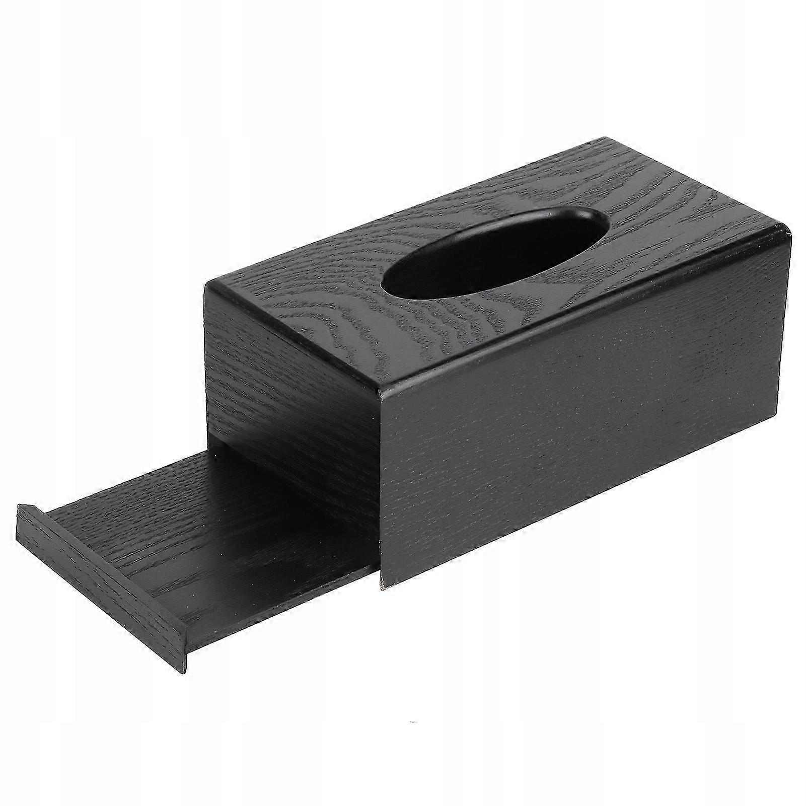 Black Wooden Tissue Box Napkin Holder 25-26