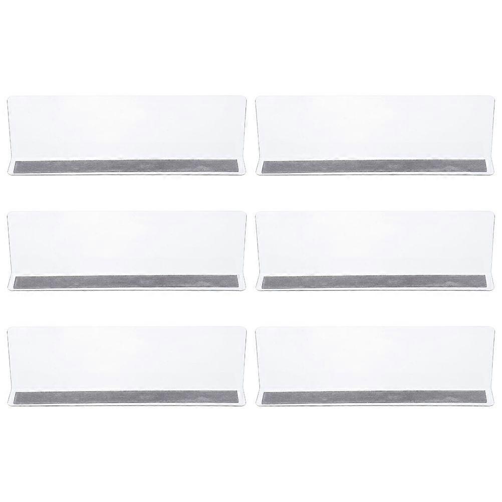 6pcs Transparent Shelf Separators Magnetic Shelf Organizer Divider Separator for Kitchen