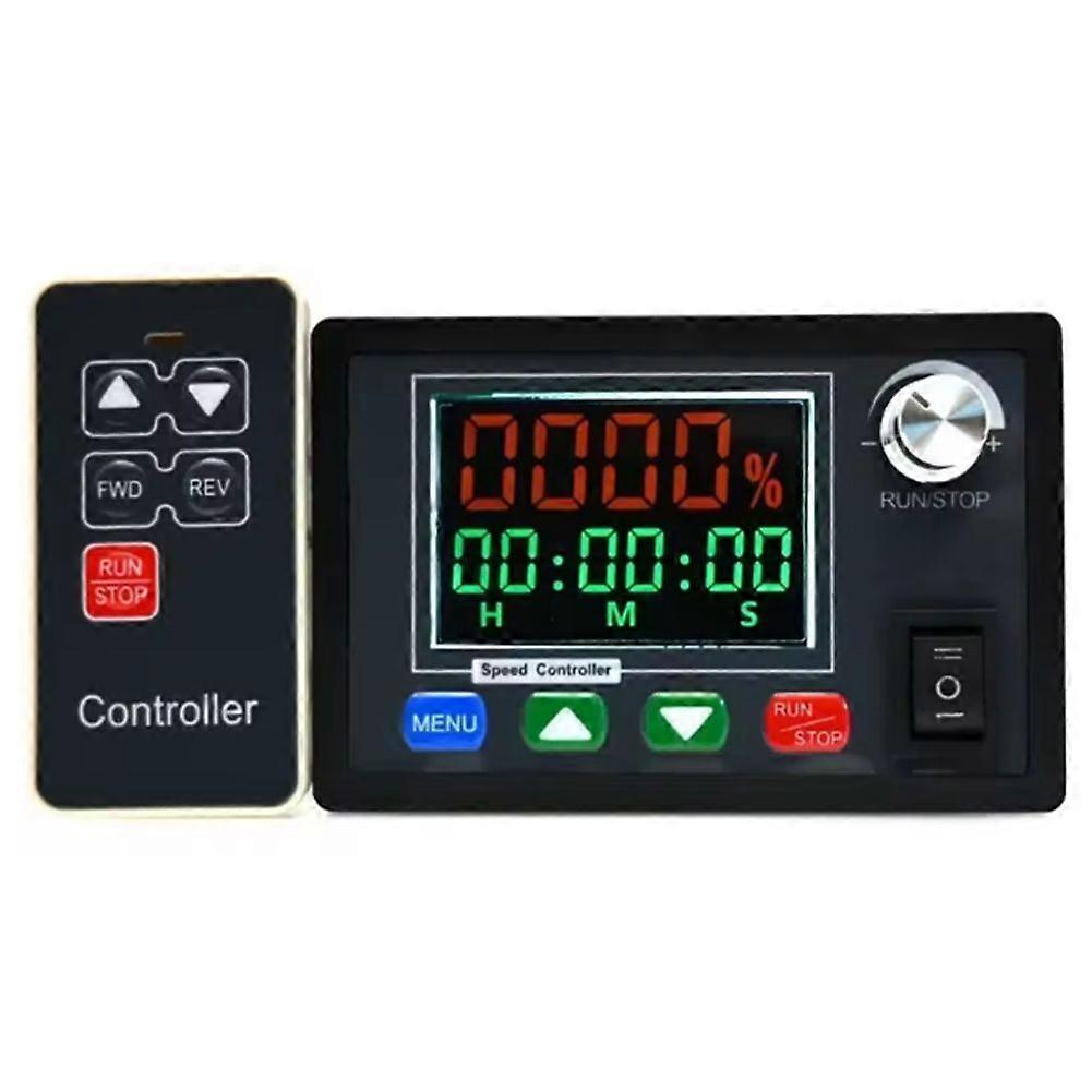 Timing Remote Control Reversible 0-100% Adjustable DC 10-55V 40A DC Motor Speed Controller PWM Digital Display