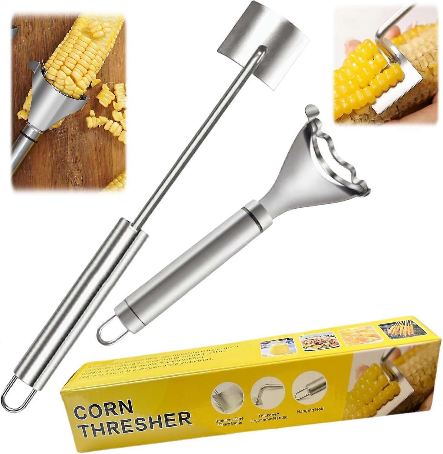 2PCS Handheld Corn Peeler Set for Fast Kernel Removal and Easy Clean Kitchen Use