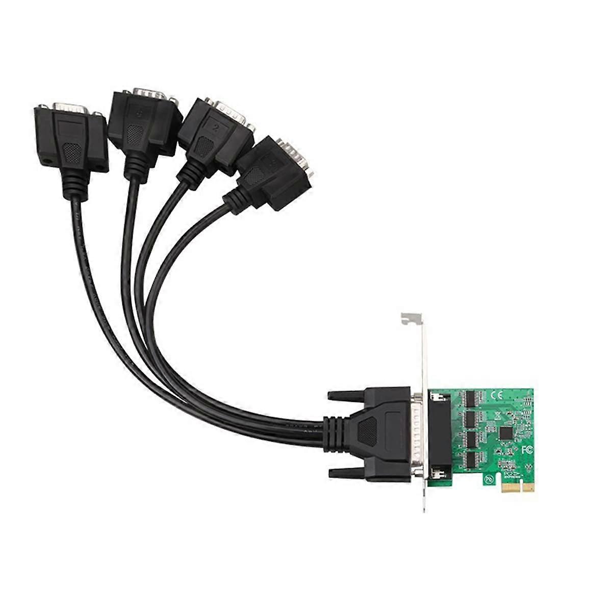 PCIe Serial Card 4Port RS232 Expansion Adapter for Desktop Speed Data Transfer