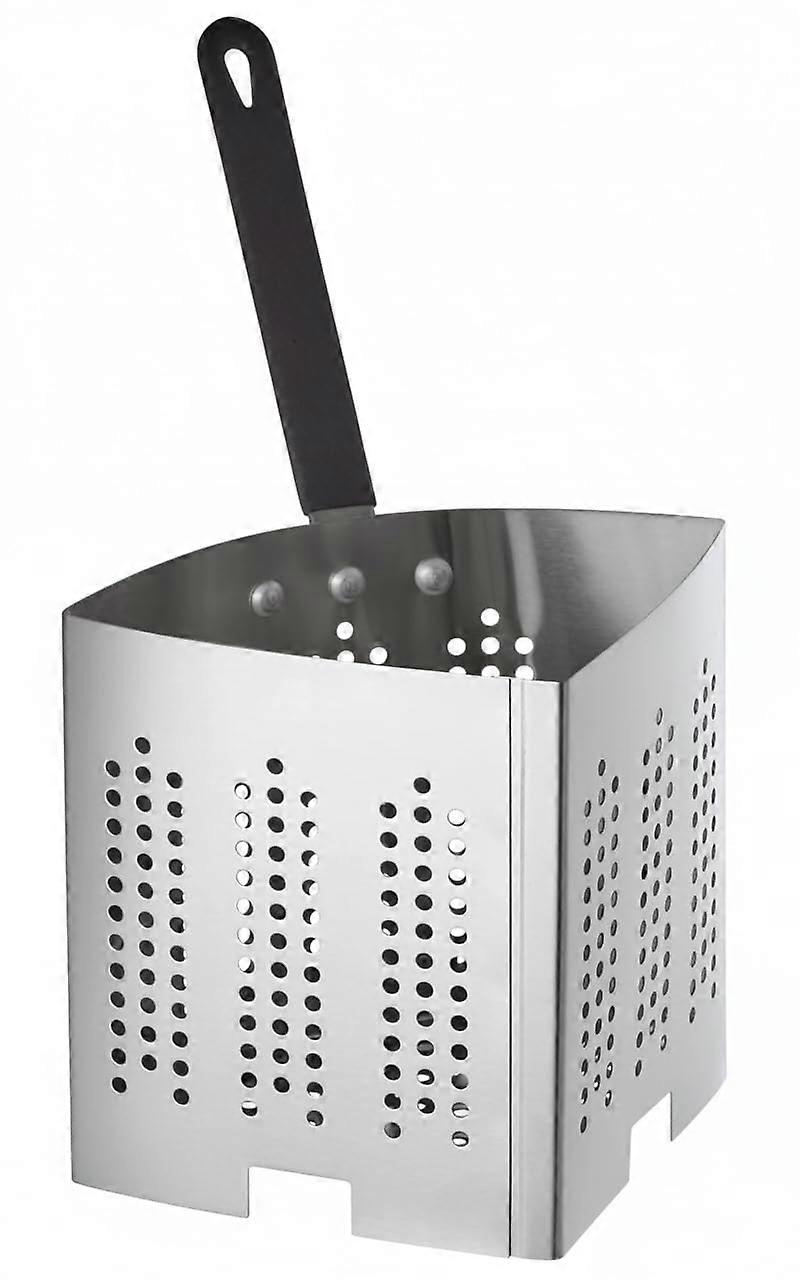 Stainless Steel Pasta Strainer Basket with Handle, 5 Qt, Perforated for MultiPortion Cooking