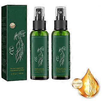 Haarwuchsserum-Spray mit rotem Ginseng für Frauen und Männer, Ingwerwurzelextrakt zur Stärkung der Haarstruktur (2 Stück)